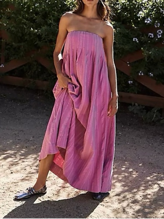 Free People Dresses & Skirts - FREE PEOPLE All For Sun Maxi Dress in Mauve Orchid Size Small